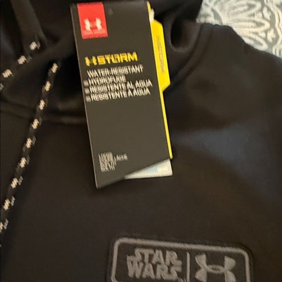 Under Armour Starwars Midnight Black Pullover Hoodie Water resistant Size S - Picture 8 of 12